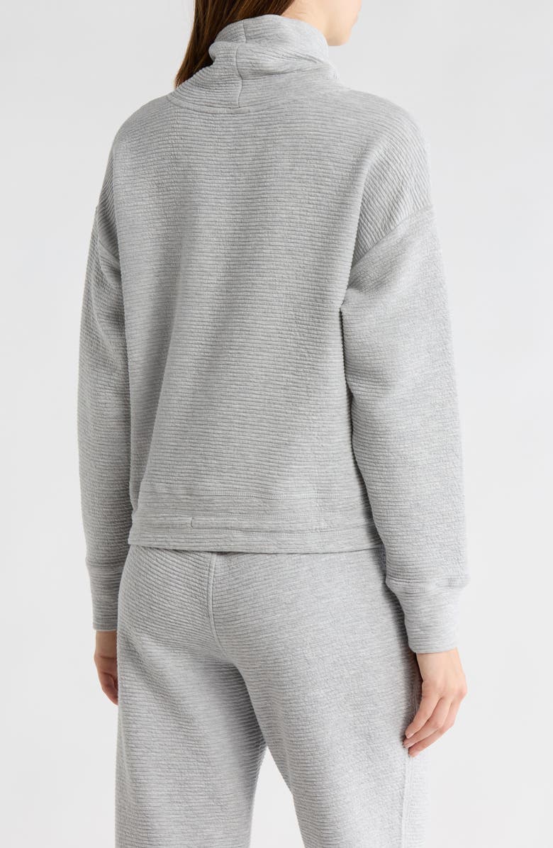 90 DEGREE BY REFLEX Eva Ottoman Cotton Blend Sweatshirt, Alternate, color, Heather Grey