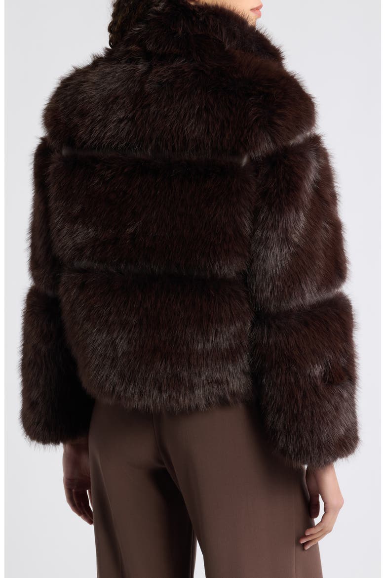 The Yael Faux Fur Coat, Alternate, color, CHOCOLATE