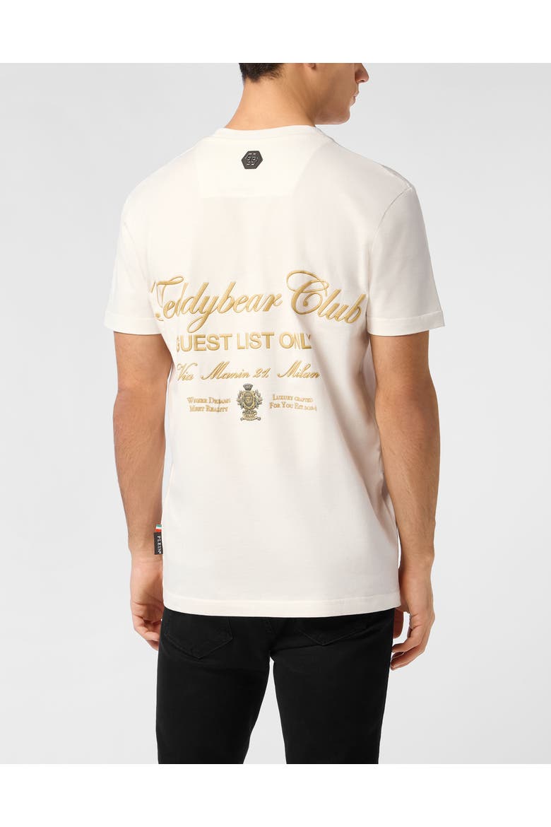 T-Shirt Round Neck Ss Teddy Men, Alternate, color, OffWhite