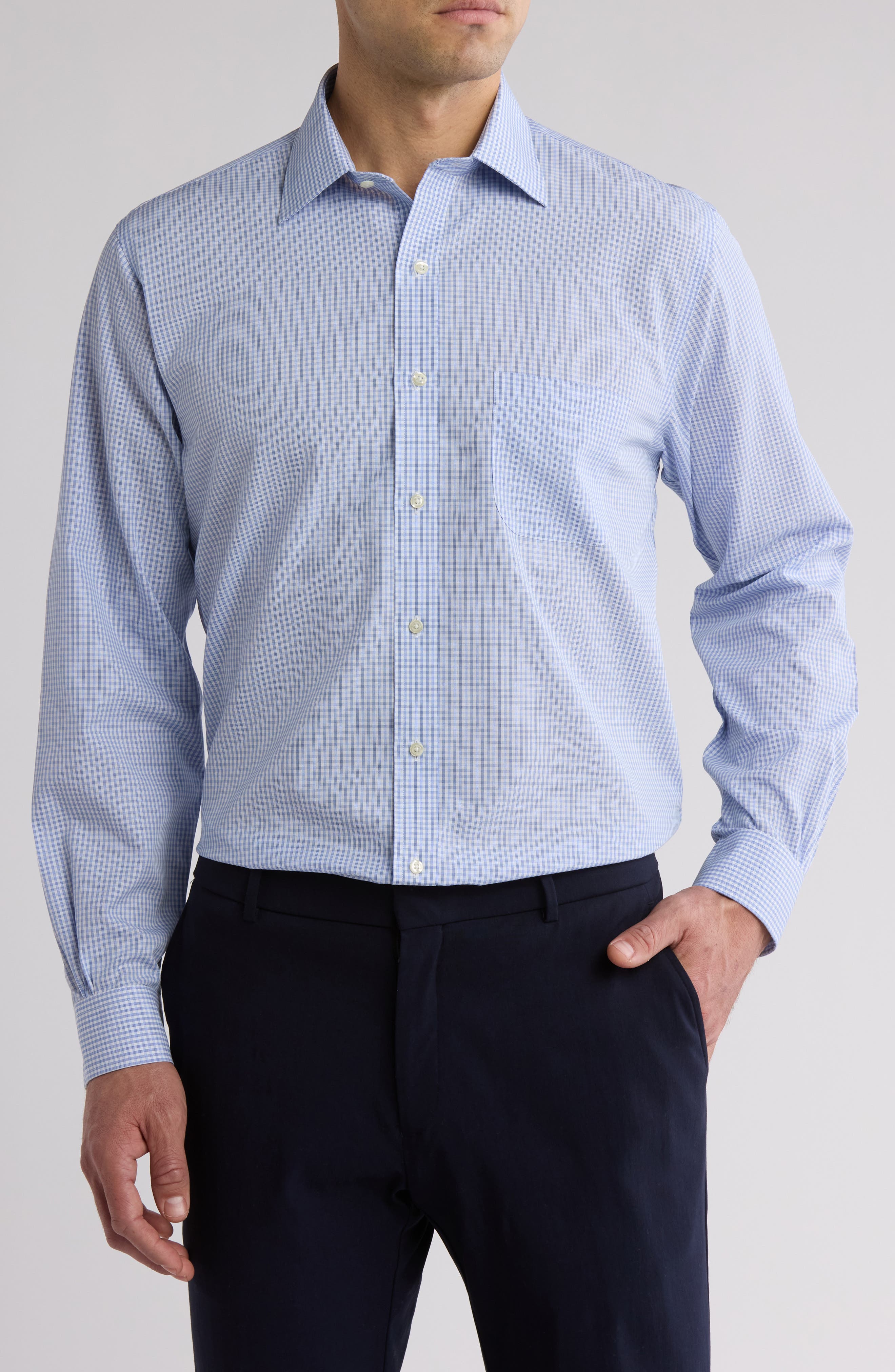 Brooks Brothers Non-Iron Regular Fit Grid Print Shirt (Men) | Nordstromrack