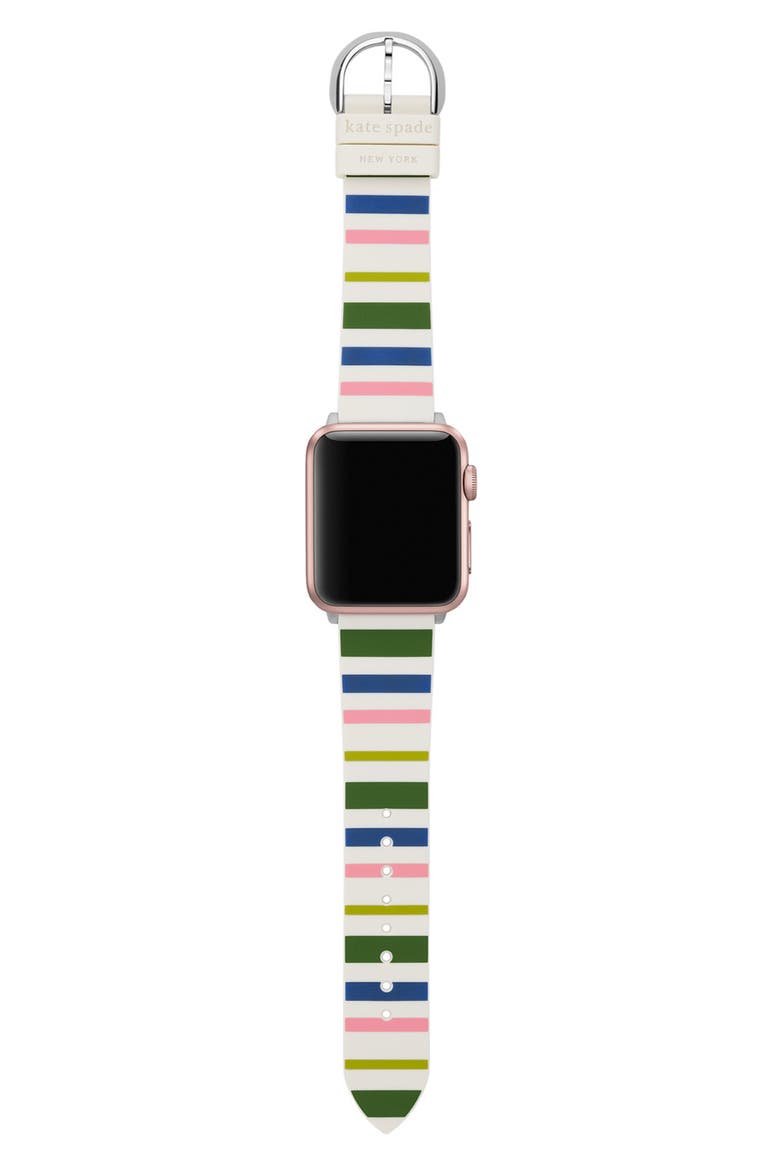 Apple Watch® or Samsung Galaxy Watch® stripe silicone watchband (Nordstrom Exclusive), Alternate, color, MULTI