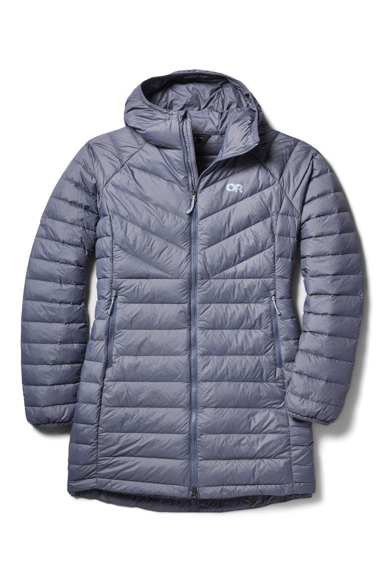 Transcendent Water Resistant 800 Fill Power Down Coat, Alternate, color, SMOKY QUARTZ