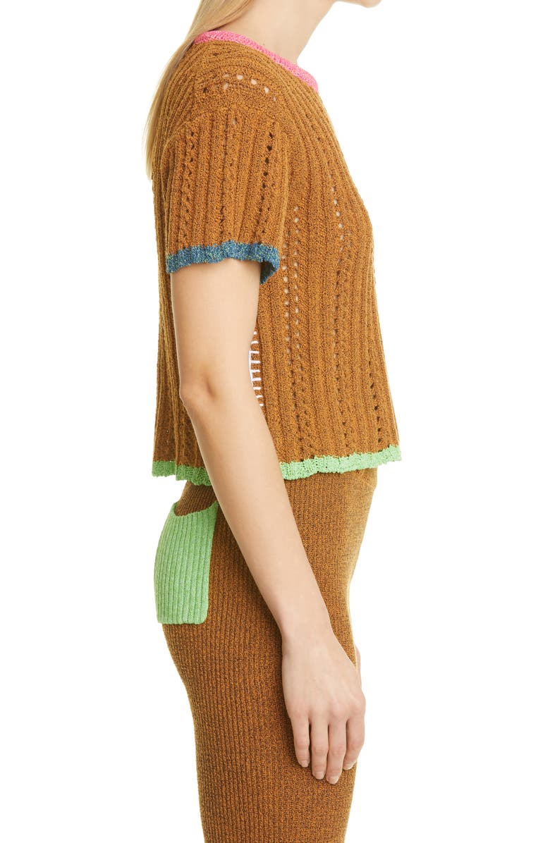 YanYan Women's Tweedle Short Sleeve Sweater, Alternate, color,