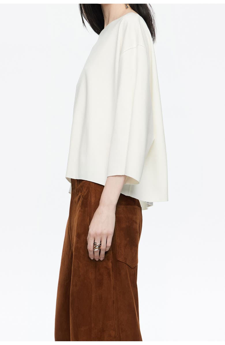 Bimba y Lola Ponte Di Roma Boxy T-Shirt, Alternate, color, Ivory