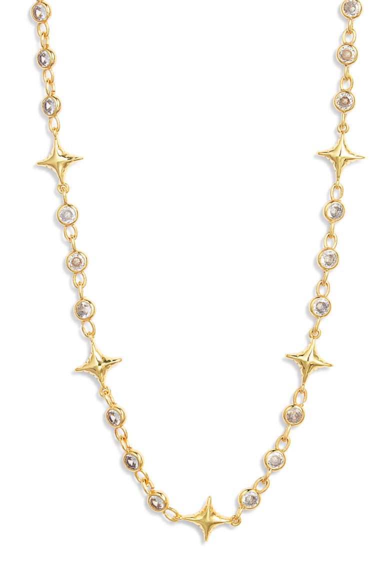 Star Power Choker Necklace, Alternate, color, GOLD
