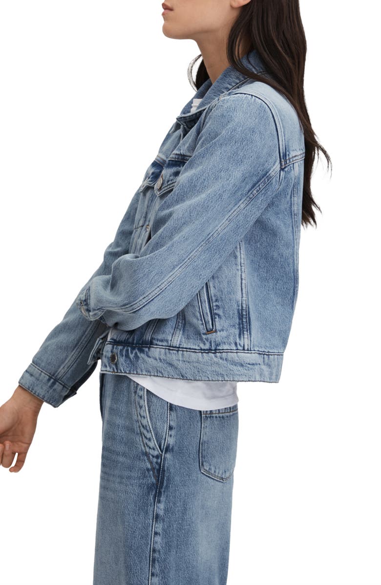 Reiss Ellen Denim Jacket, Alternate, color, 