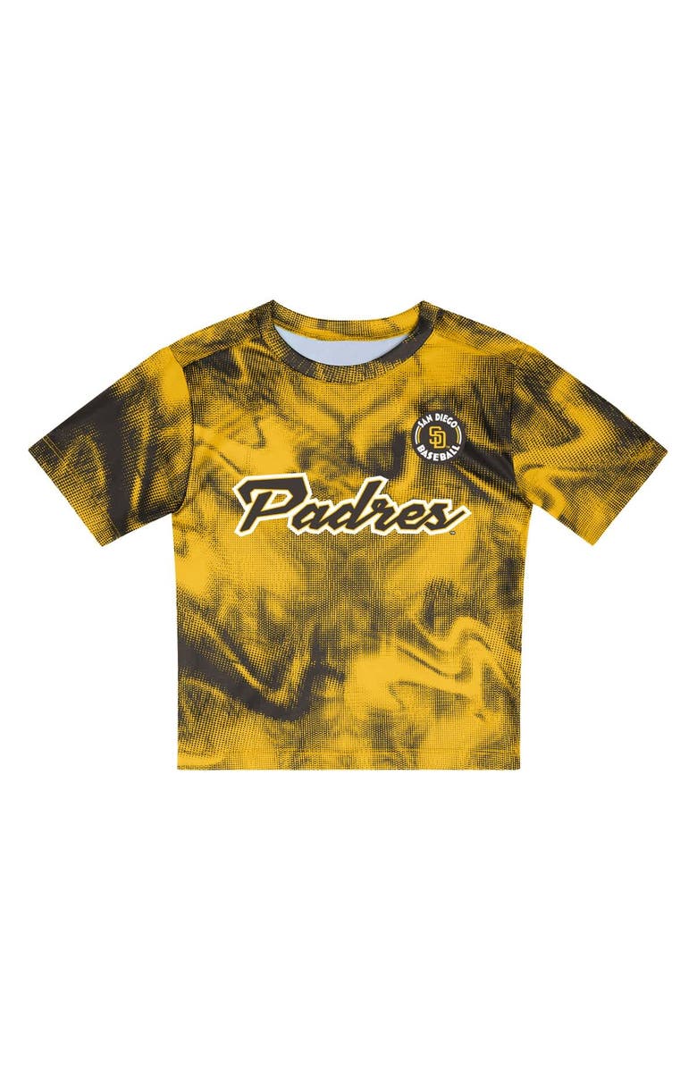 Outerstuff Toddler Gold/Brown San Diego Padres Pinch Hitter Infielder T-Shirt & Shorts Set, Alternate, color, Gold
