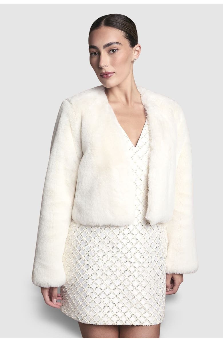 Coast Edge To Edge Faux Fur Coat, Main, color, Ivory