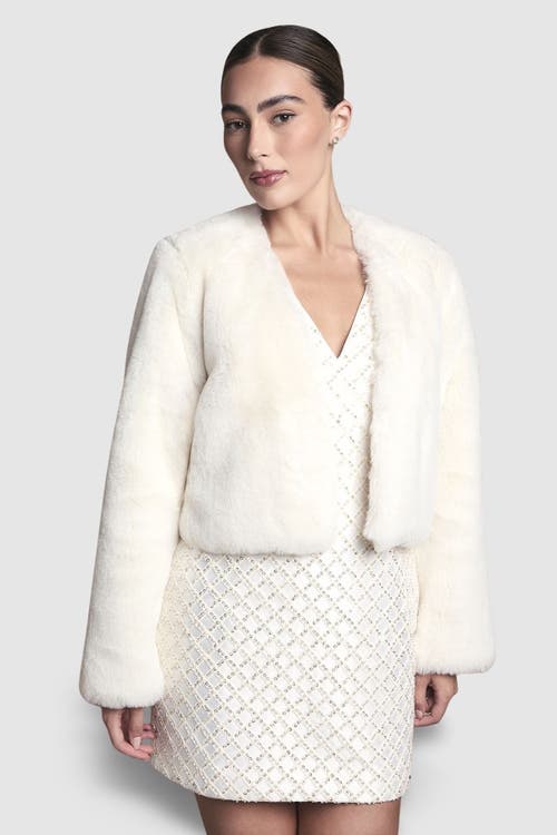 Coast Edge To Edge Faux Fur Coat In White