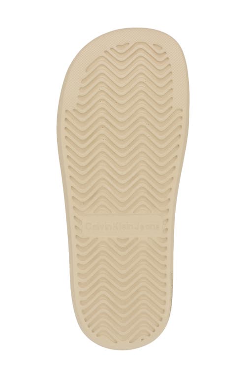 Calvin Klein Peari Slide Sandal In Light Natural