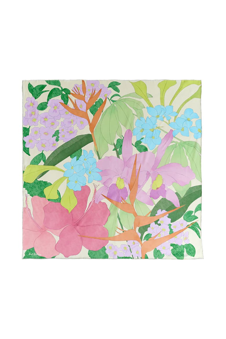 "Cartagena" Large Silk Scarf, Main, color, Multicolor
