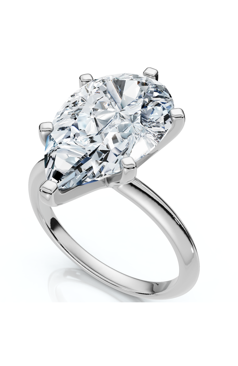 Bliss Diamond Certified 3Ct Pear Shape Solitaire Diamond Engagement Ring 6-Prong Lab Grown, Alternate, color, 14K White Gold