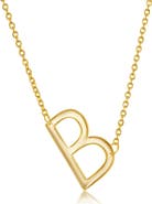 SIMONA Gold Plated Sterling Silver Sideways Initial Necklace