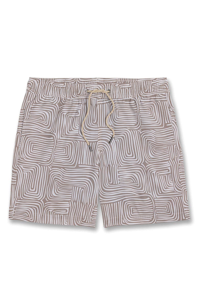 Fair Harbor The Bayberry Swim Trunks, Alternate, color, Wavy Sands