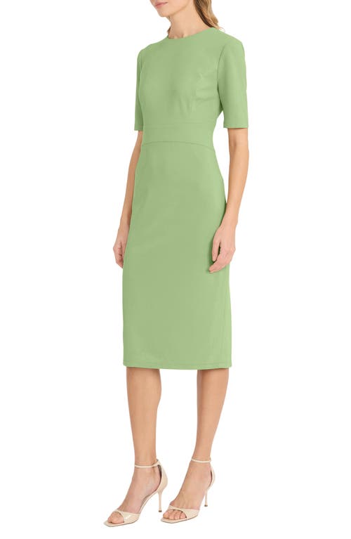Donna Morgan Sheath Midi Dress In Watercress