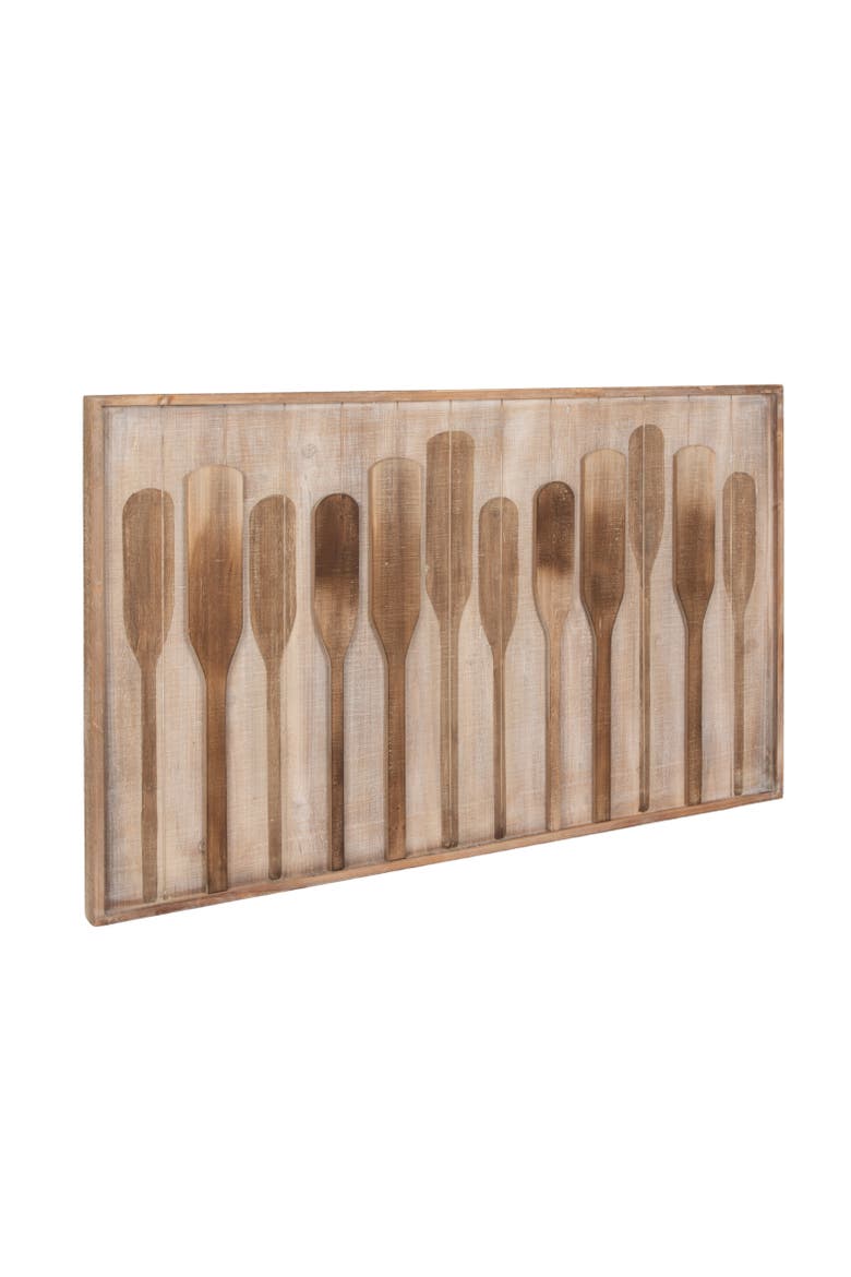 Wall Décor with Raised Paddles, Main, color, Brown
