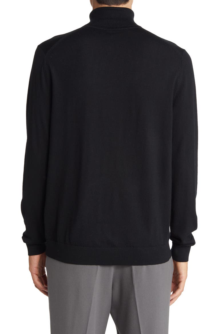 Caine Slim Fit Turtleneck Wool Sweater, Alternate, color, BLACK