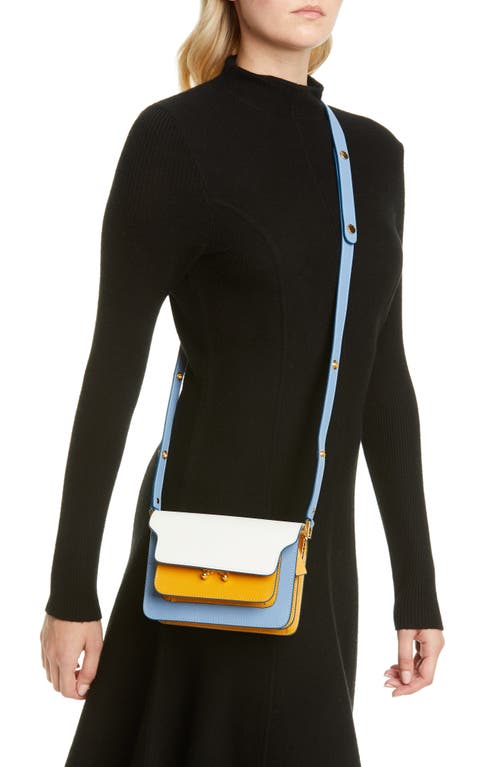 Marni Small Trunk Colorblock Leather Shoulder Bag