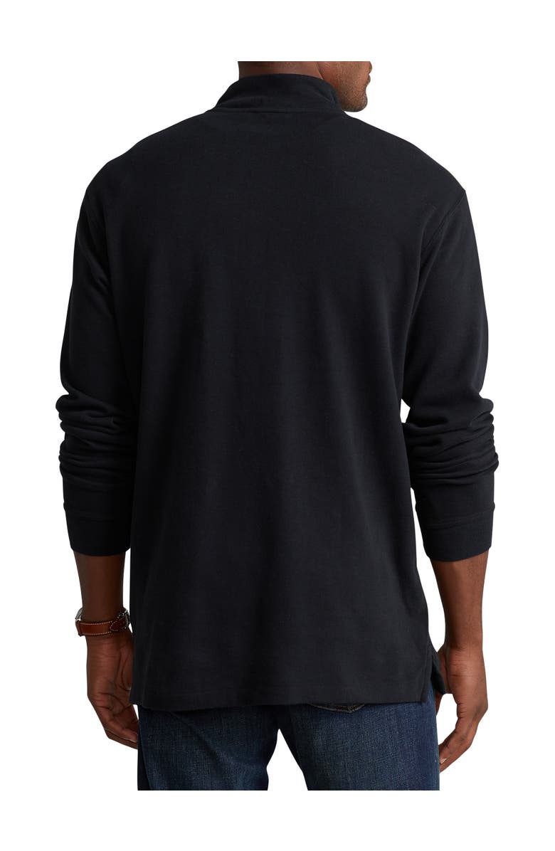 Polo Ralph Lauren Big & Tall Estate Rib Half-Zip Pullover, Alternate, color, Black