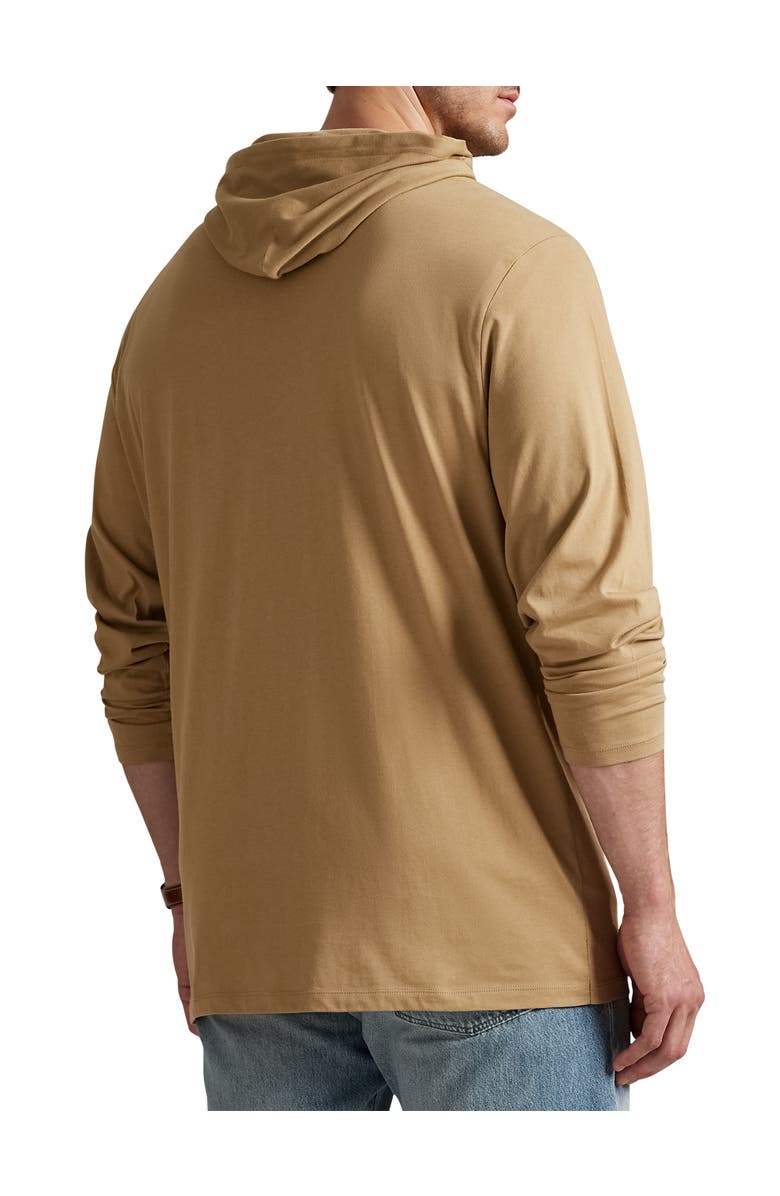 Polo Ralph Lauren Big & Tall Jersey Hooded Long-Sleeve T-Shirt, Alternate, color, Cafe Tan