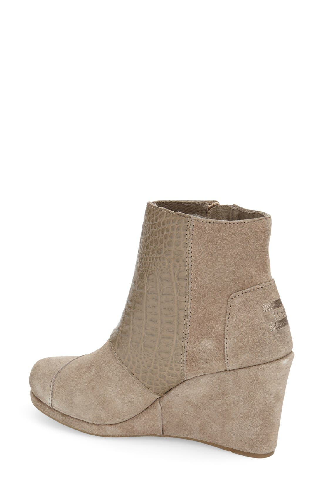 TOMS 'Desert' Wedge Bootie, Alternate, color, 
