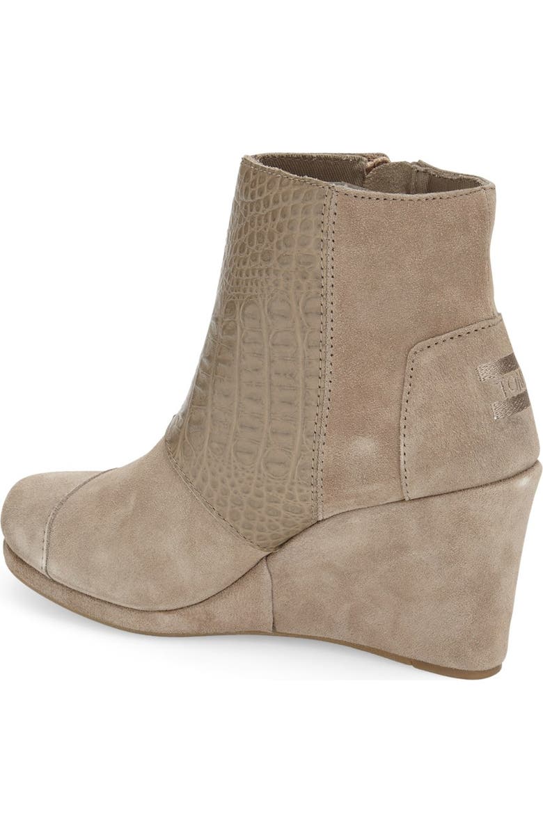 TOMS 'Desert' Wedge Bootie, Alternate, color,