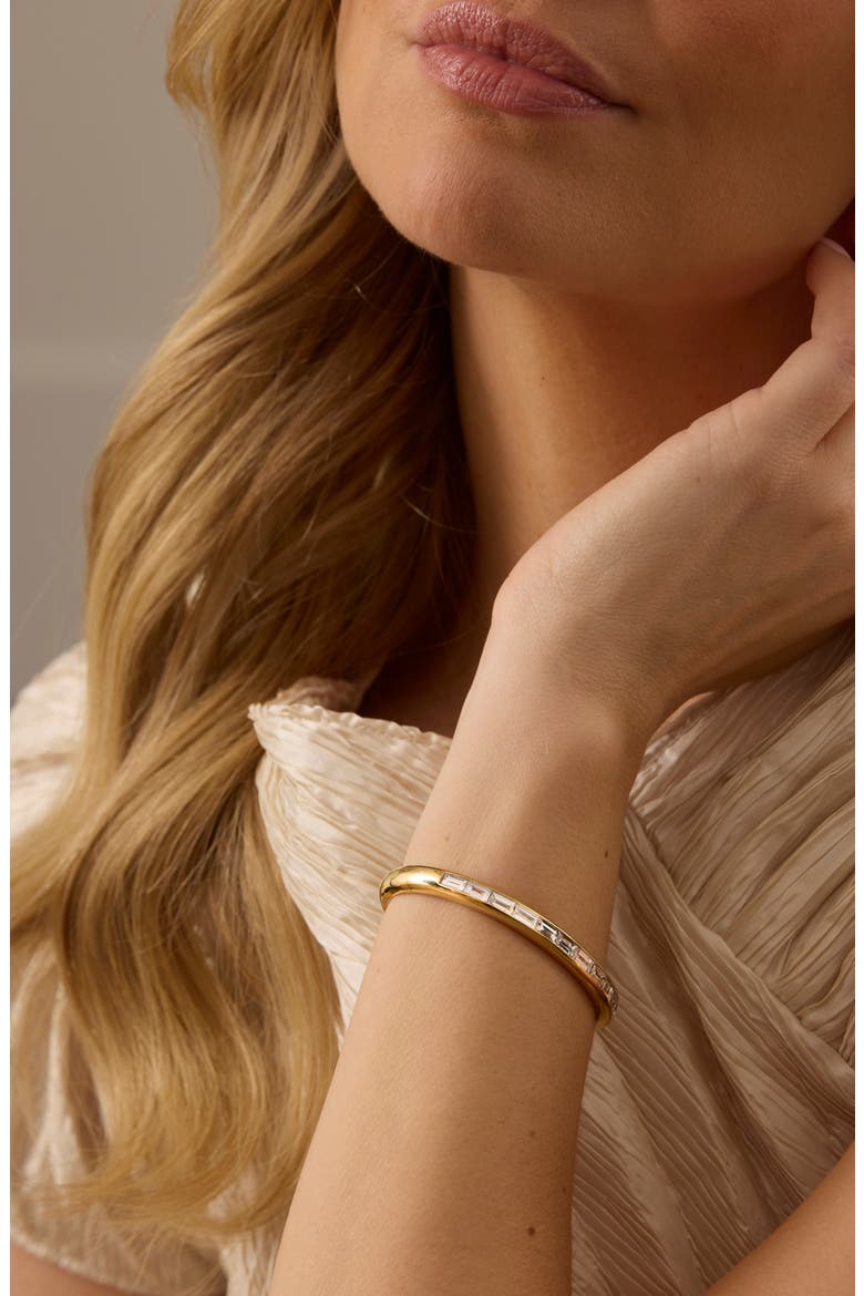 Papua 18k Gold Baguette Diamond Bangle, Alternate, color, 18K YELLOW GOLD