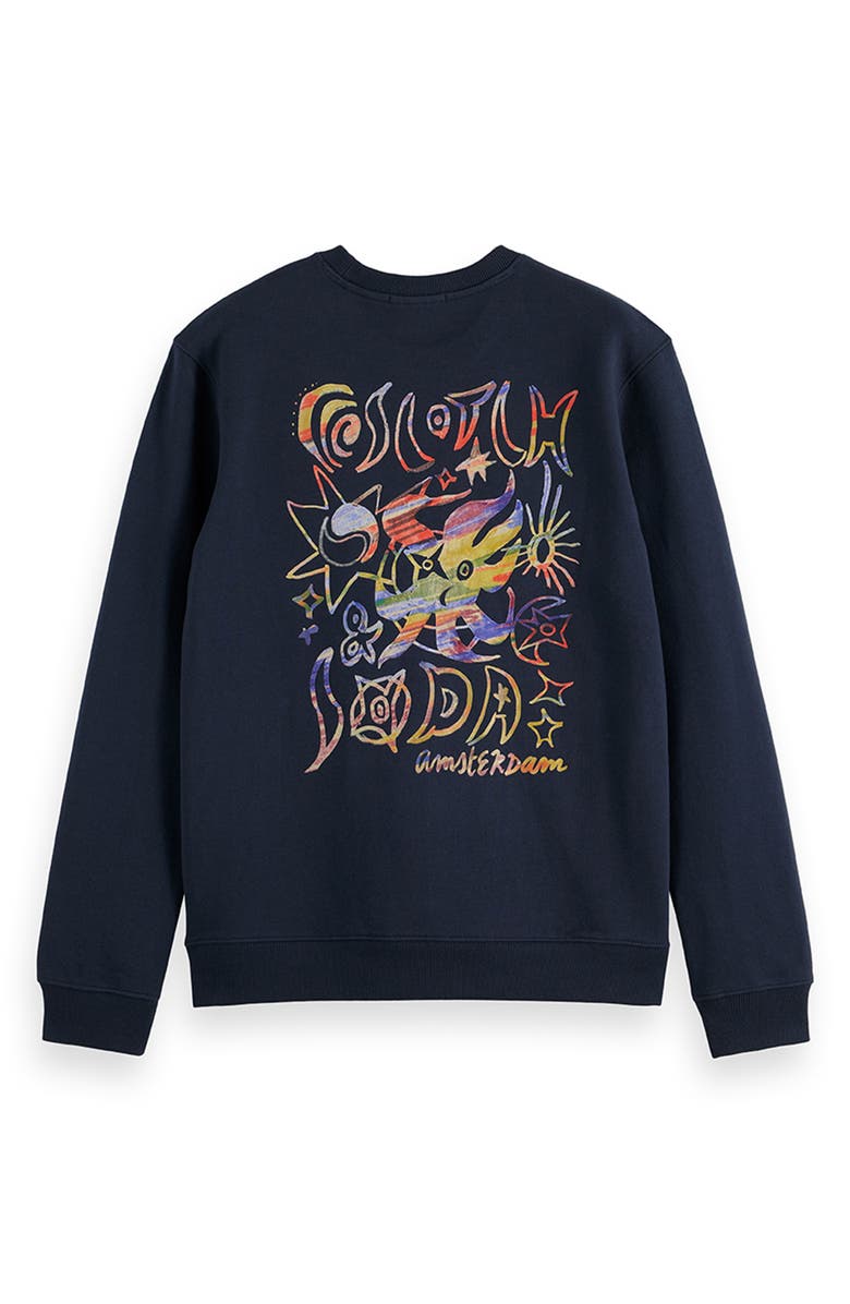 Scotch
Soda Graphic Print Sweatshirt, Alternate, color, Carbon