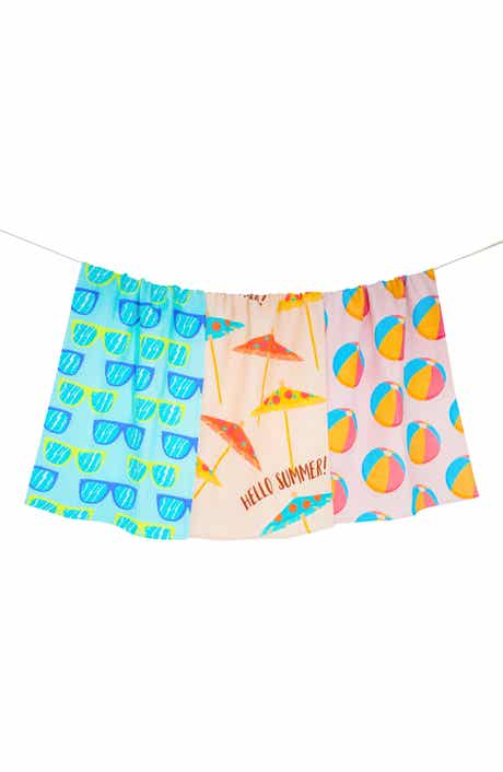 Tiramisu Endless Summer Set of 3 Cotton Waffle Kitchen Towels