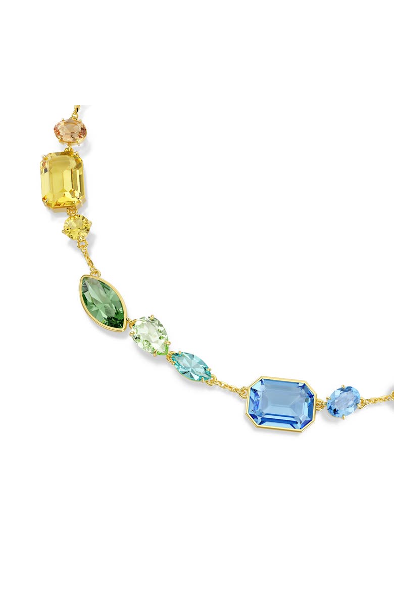Swarovski Gema Crystal Collar Necklace, Alternate, color, Gold/ Multi