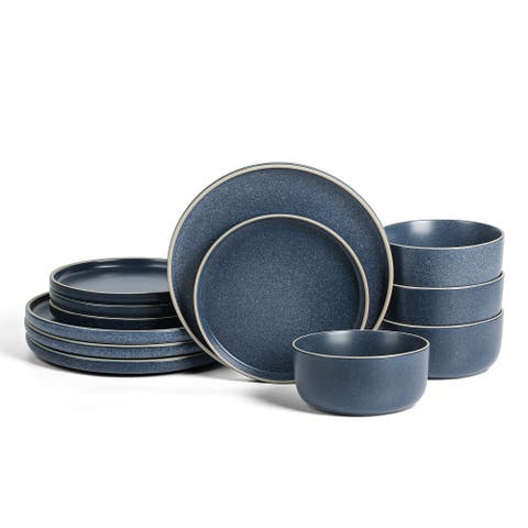 Amber Stoneware 12-Piece Dinnerware Set