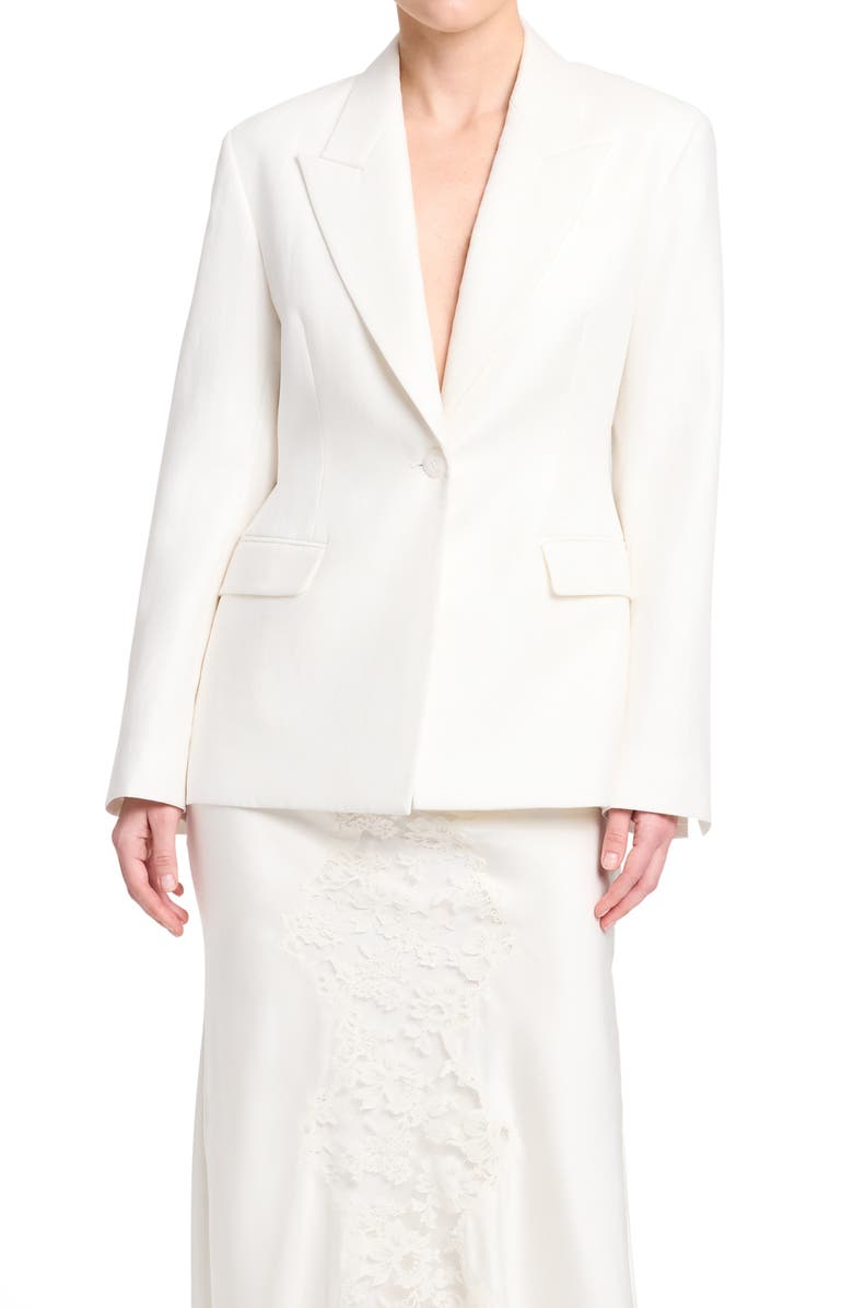 TWP Jasper Linen Blazer, Main, color, Ivory