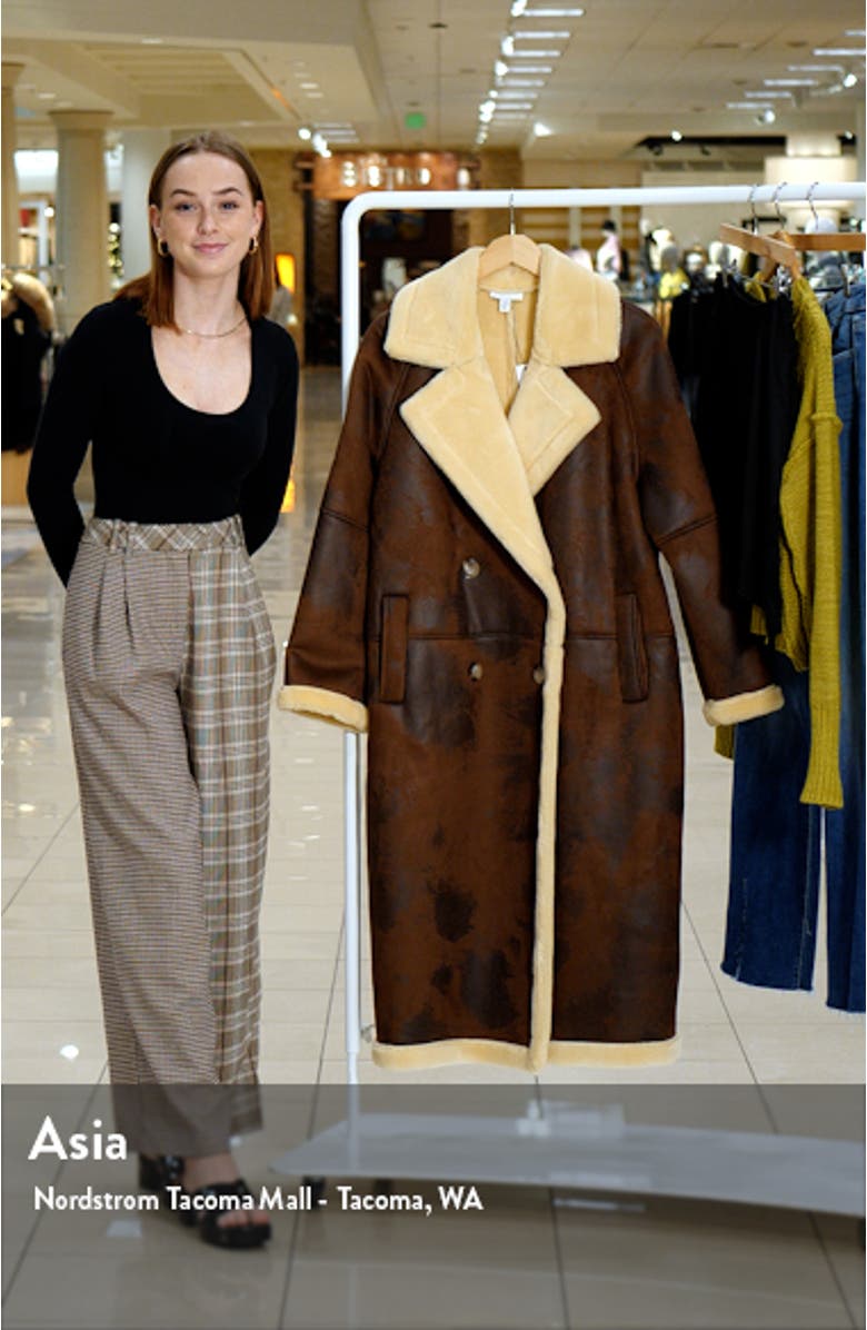 Faux Shearling Aviator Coat, sales video thumbnail