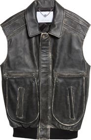 Rabanne Weathered Leather Vest
