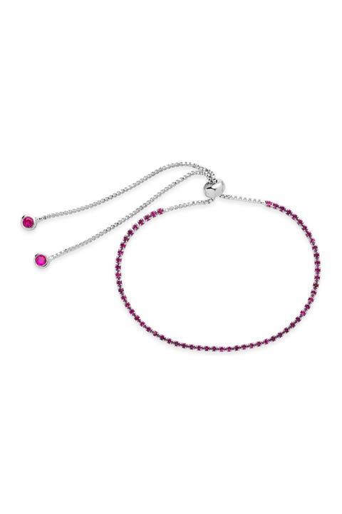 Fuchsia CZ Slider Bracelet