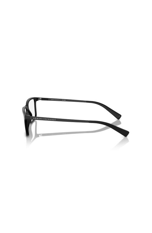 Armani Exchange 55mm Rectangle Optical Glasses In Black