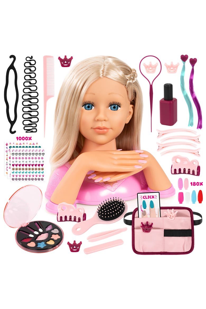 Charlene Magic Nails, Blonde, Doll Styling Head, 10.5 Inches, Kids 3+, Main, color, Multicolored