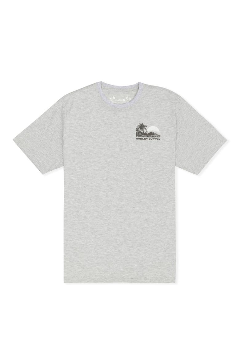 Island Scape Cotton Graphic T-Shirt, Alternate, color, DARK GREY HEATHER