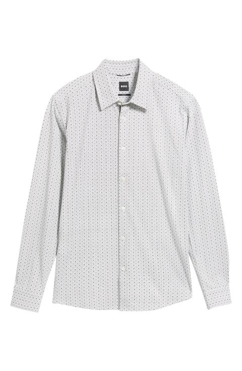Roan Geometric Print Button Up Shirt