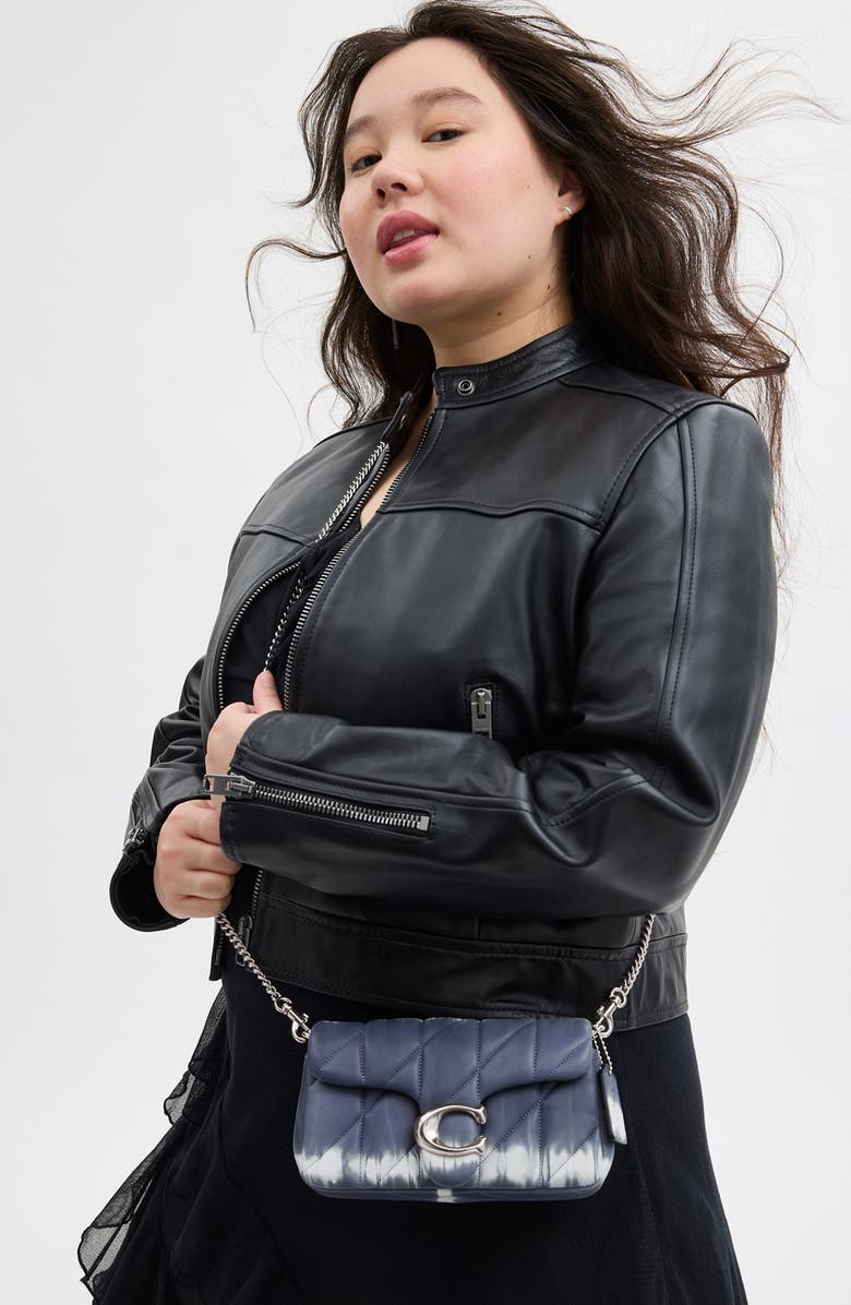 COACH Tabby Quilted Tie Dye Leather Wristlet, Alternate, color,