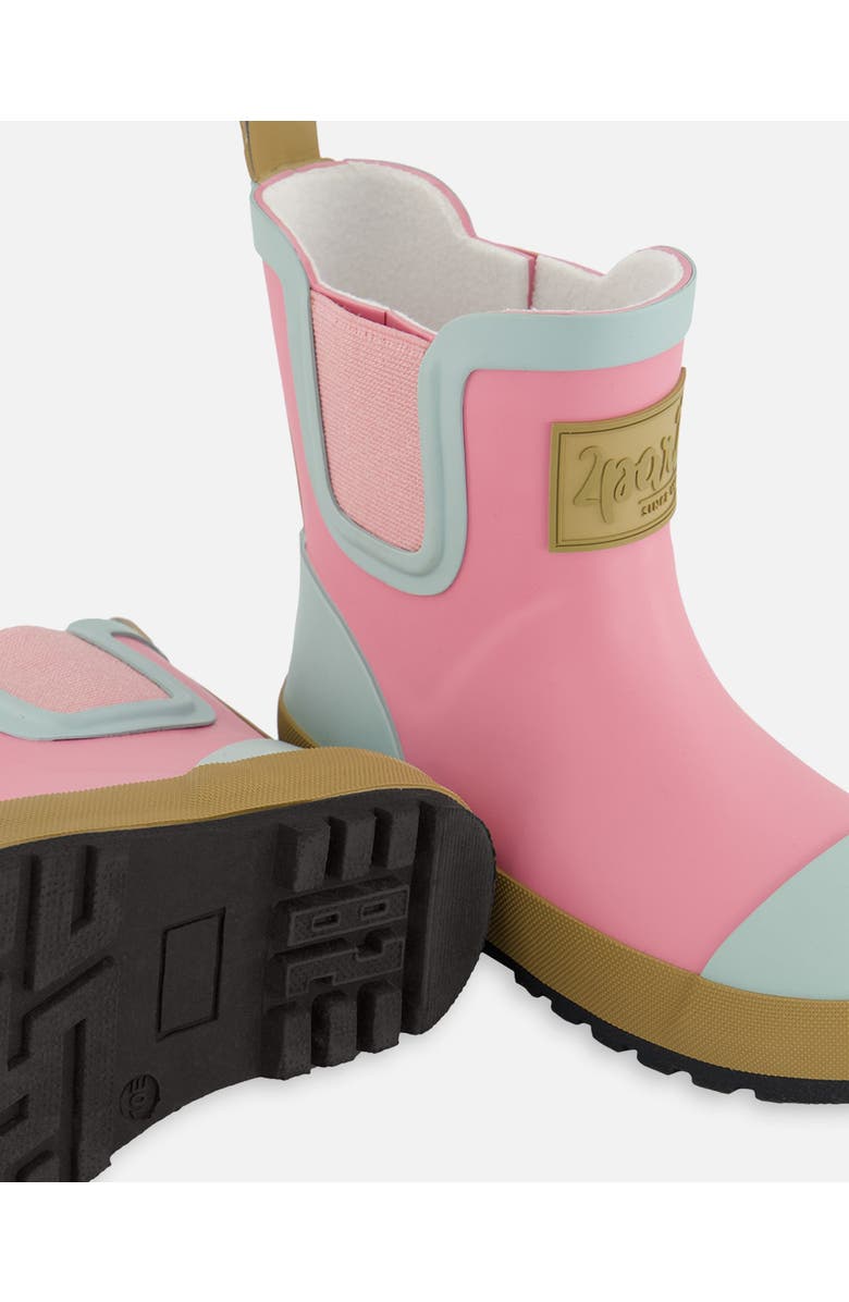 Deux par Deux Girl's Short Rain Boots Pink, Alternate, color,