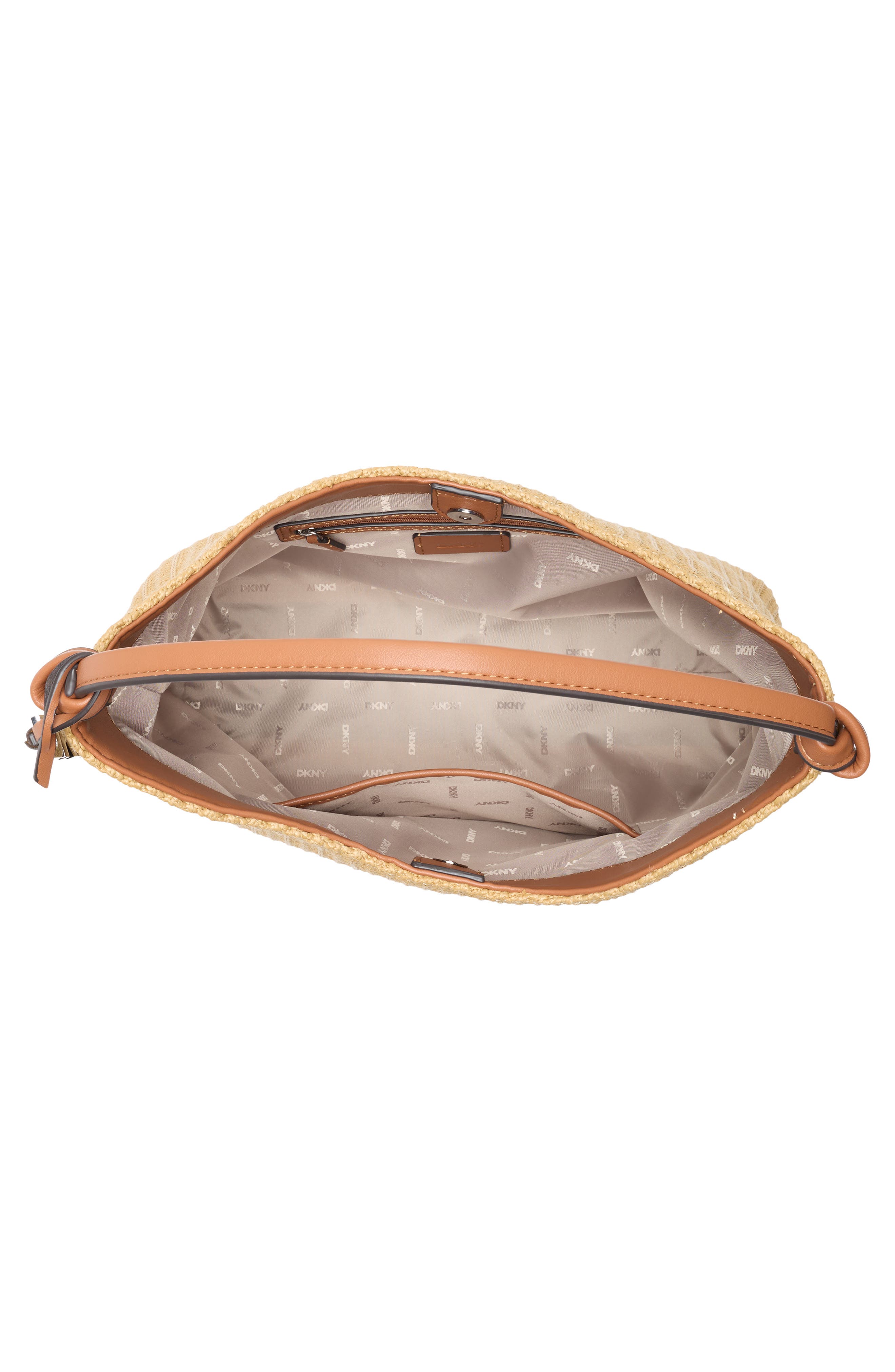 DKNY Paula Hobo Bag, Alternate, color, Natural/ Saddle