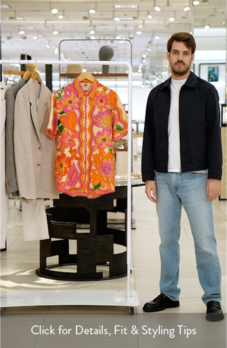 Spring Affair Rickrack Trim Button-Up Shirt, sales video thumbnail