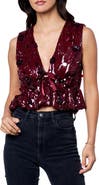 CIEBON Lori Sequin Peplum Top