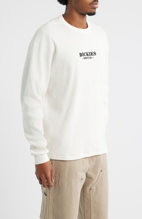 Dickies Waffle Logo Crewneck T-shirt In White