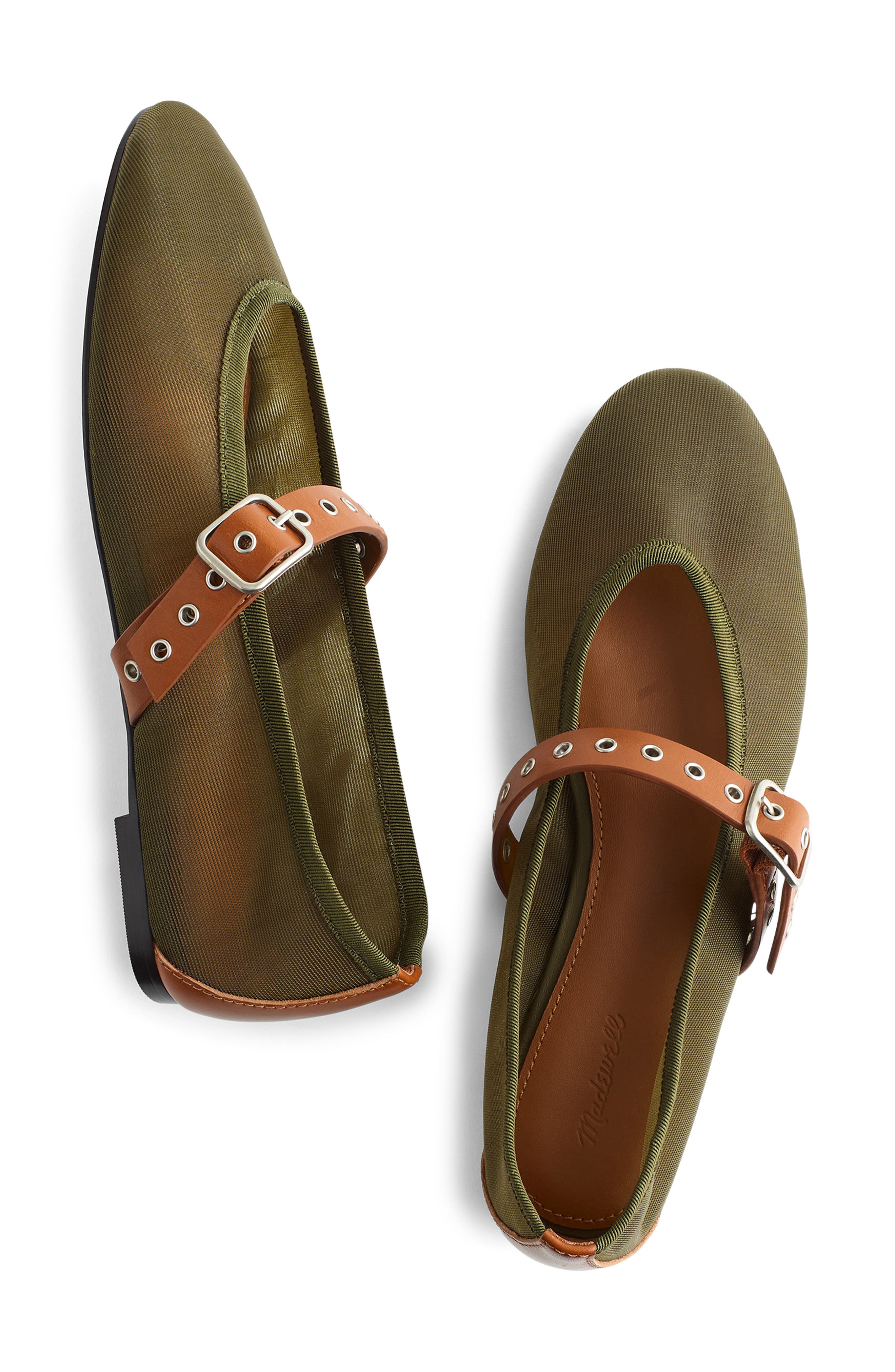 Madewell The Remy Mary Jane Flat, Alternate, color, Safari Khaki Multi