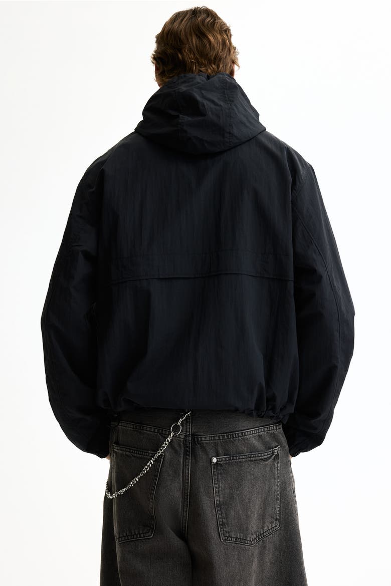 Water-repellent Nylon Windbreaker, Alternate, color, Black