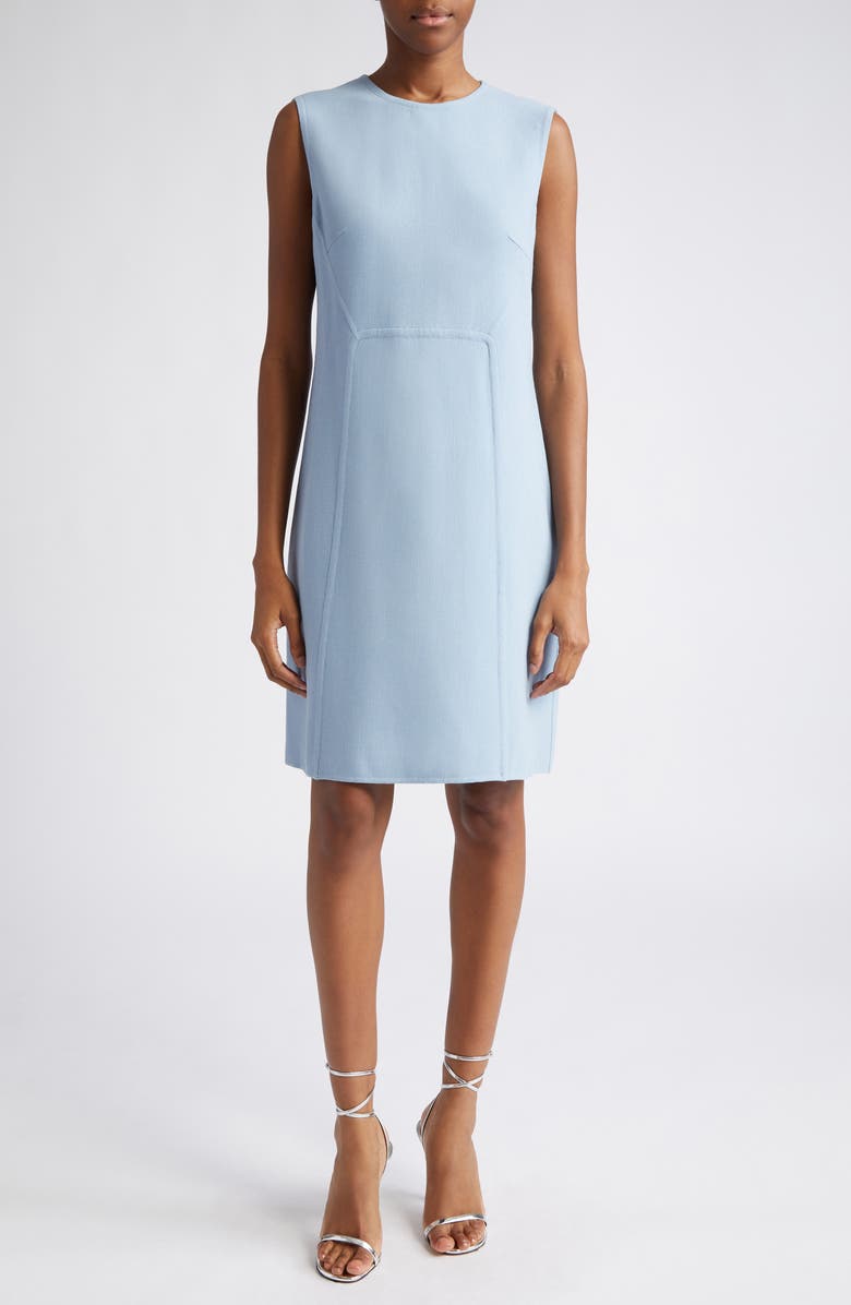 Michael Kors Collection Stretch Wool Blend Crepe Shift Dress, Main, color, 