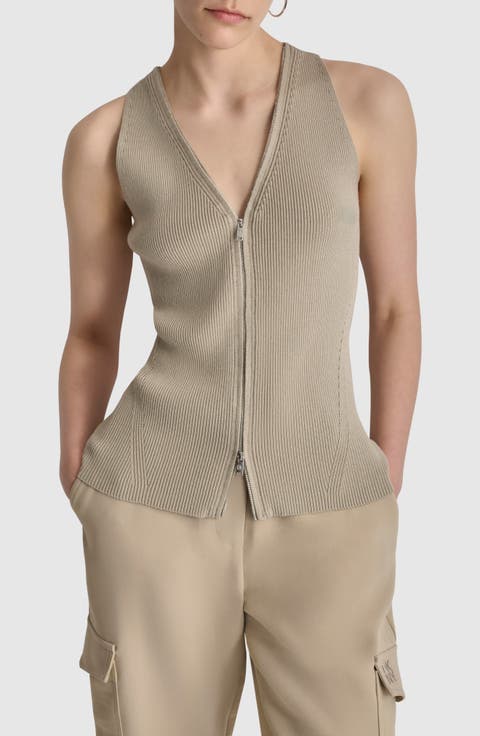 Front Zip Sweater Vest