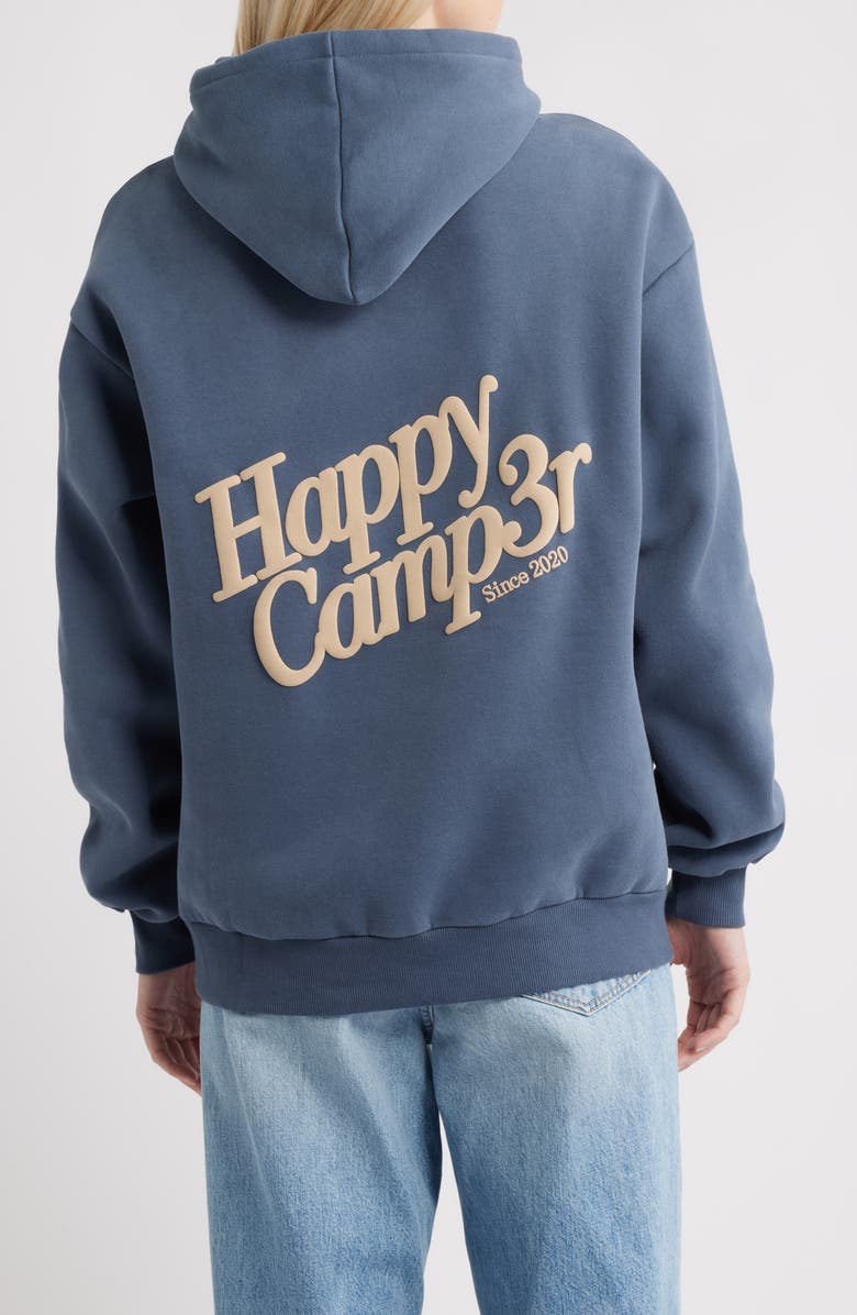 HAPPY CAMP3R Puff Series Core Logo Cotton Blend Hoodie, Alternate, color, Midnight Blue